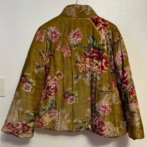 Johnny Was Vintage Rose Golden Velvet Coat - Picture 3 of 6